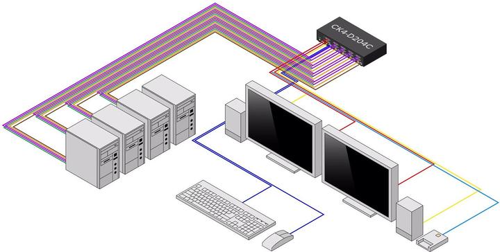 Actual product image StarTech .com CK4-D204C, 2560 x 1600 Pixel, QXGA, Schwarz