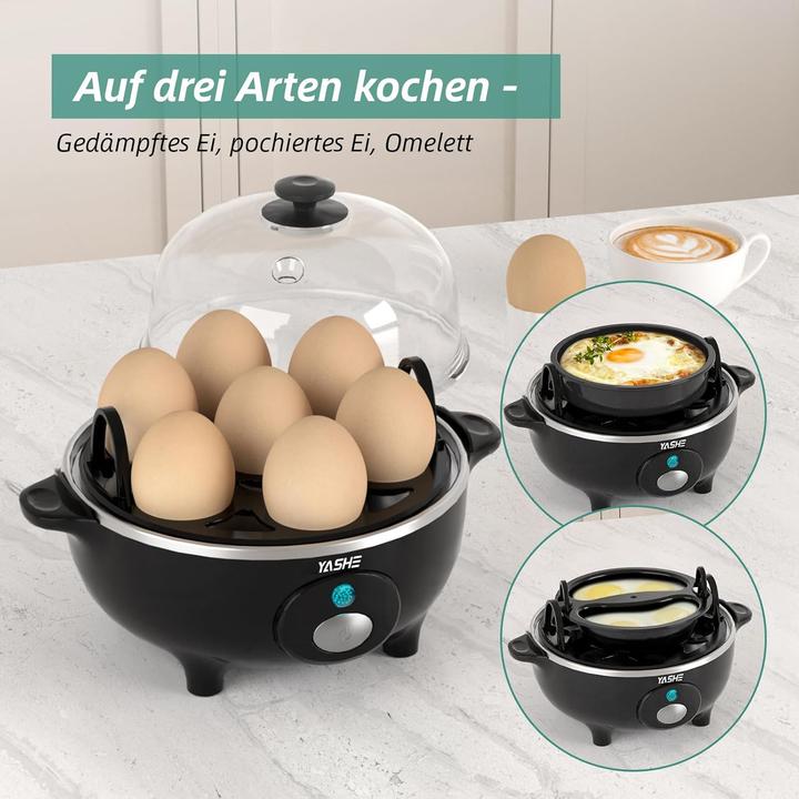 Actual product image Yashe Multifunktioneller Eierkocher mit Signalton