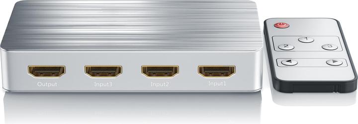 Produktbild Primewire HDMI Switch 4k UHD, 3 Port, Verteiler mit Fernbedienung & Netzteil