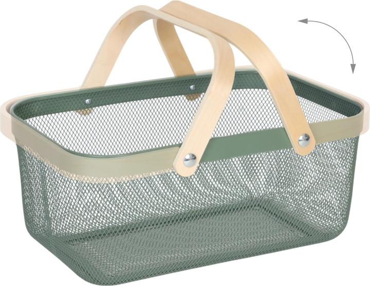 Immagine prodotto Relaxdays Eckiger Drahtkorb mit Henkeln (43 cm, 1x)