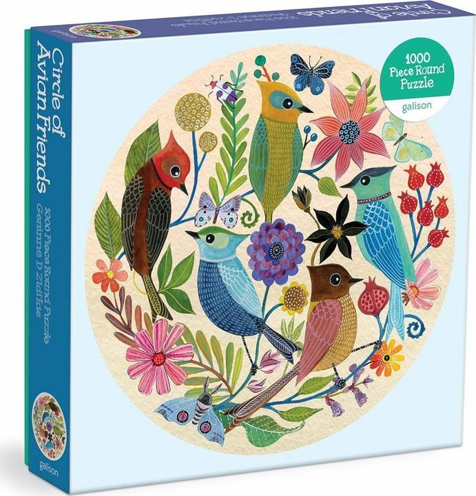 Abrams & Chronicle Circle of Avian Friends 1000 Piece Round Puzzle (Englisch, Geninne D. Zlatkis, 2022)
