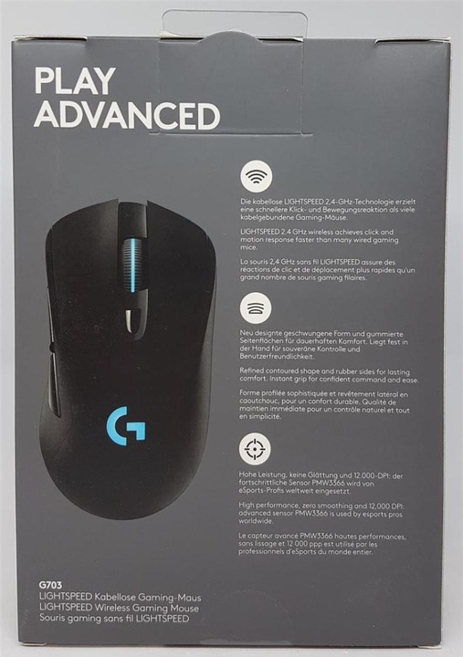 Produktbild Logitech G G703 Lightspeed (Kabelgebunden, Kabellos)