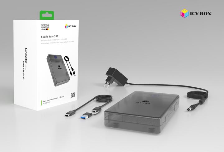 Produktbild Icy Box Spade Base 388 – 3.5" SATA Gehäuse USB 3.0 (3.5")