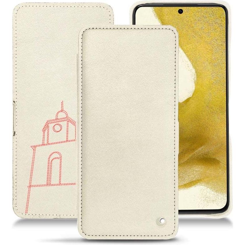 Noreve Lederschutzhülle horizontal (Samsung Galaxy S22), Smartphone Hülle, Weiss