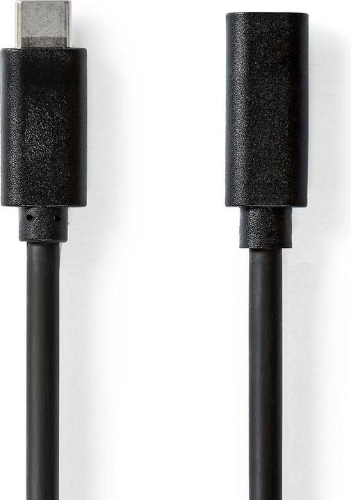 Produktbild Nedis USB-Kabel | USB 3.2 Gen 1 | USB-C™ Stecker | USB-C™ Buchse | 60 W | 4K@60Hz | 5 Gbps | Vernick (1 m, USB 3.2 Gen 1)