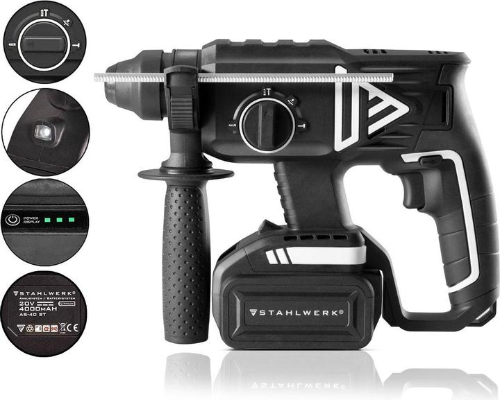 Produktbild Stahlwerk Akku Bohrhammer ABH-20ST Brushless 20V/4Ah 0 - 1350 min-1 SDS-plus
