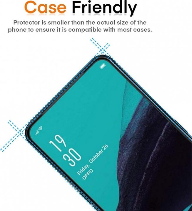 Immagine prodotto Screenguard Oppo Reno2 Pellicola protettiva di vetro a schermo intero 2.5D 9H (1 pz., Oppo Reno 2)