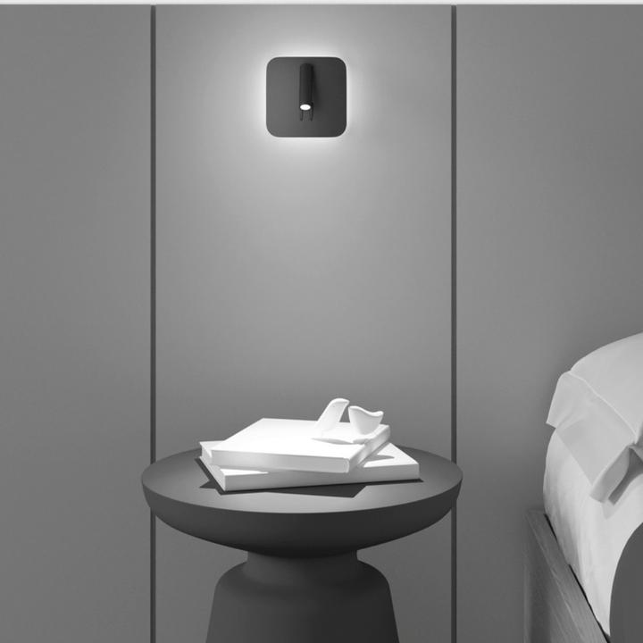 Produktbild Maytoni Ios 176 LED Wandleuchte, Wandlampe 9W Schwarz Warmweiss (275 lm)