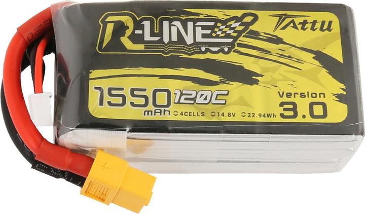 Produktbild Tattu RC-Akku LiPo 1550 mAh 14.8 V 120C R-Line V3.0 (14.80 V, 1550 mAh)