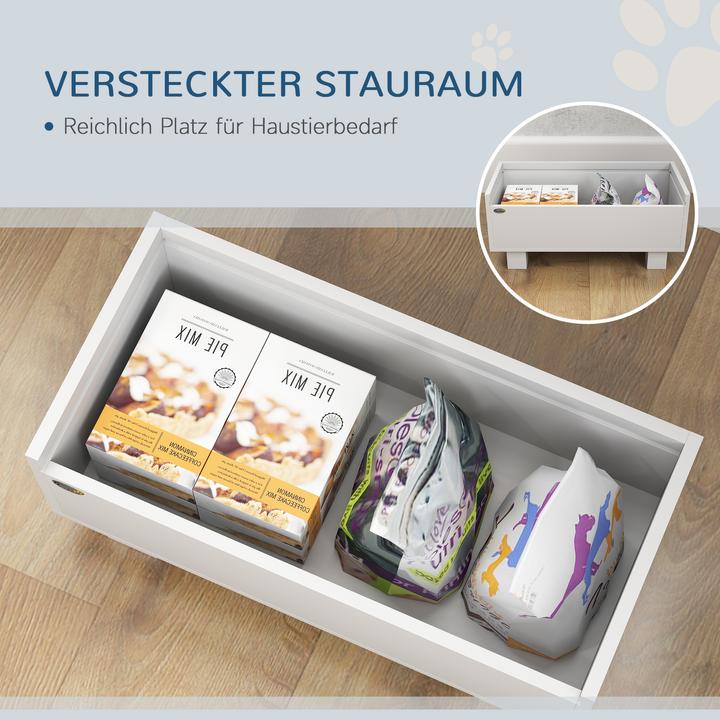 Actual product image PawHut Hundenapf MDF, Stahl Weiss (1 l)