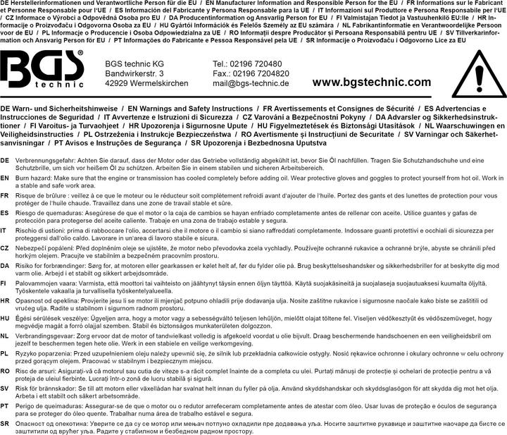 Produktbild BGS DSG Getriebeöl-Befüllschlauch