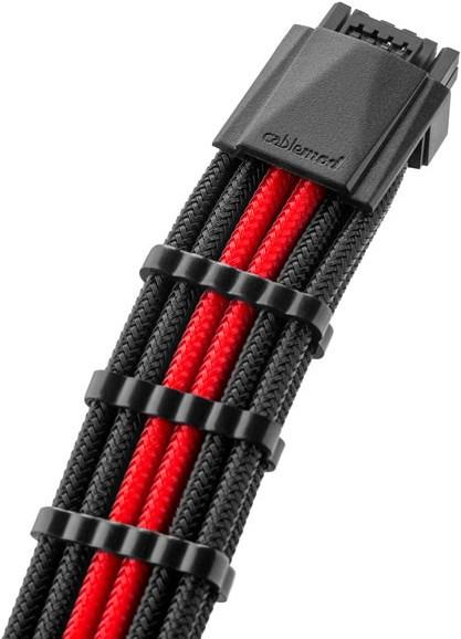 Produktbild CableMod Pro ModMesh 12VHPWR auf 3x PCI-e Verlängerung - 45cm, schwarz/rot