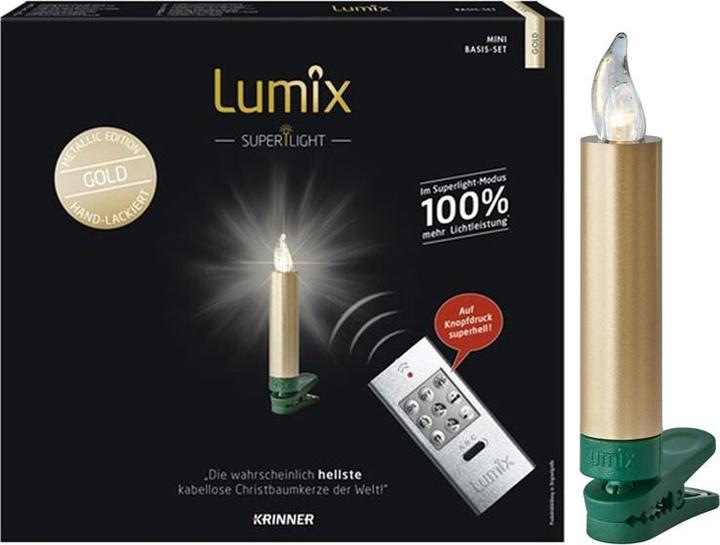 Image du produit Krinner Bougie de Noël à LED pour arbre de Noël - Ensemble de démarrage Superlight (12 x)