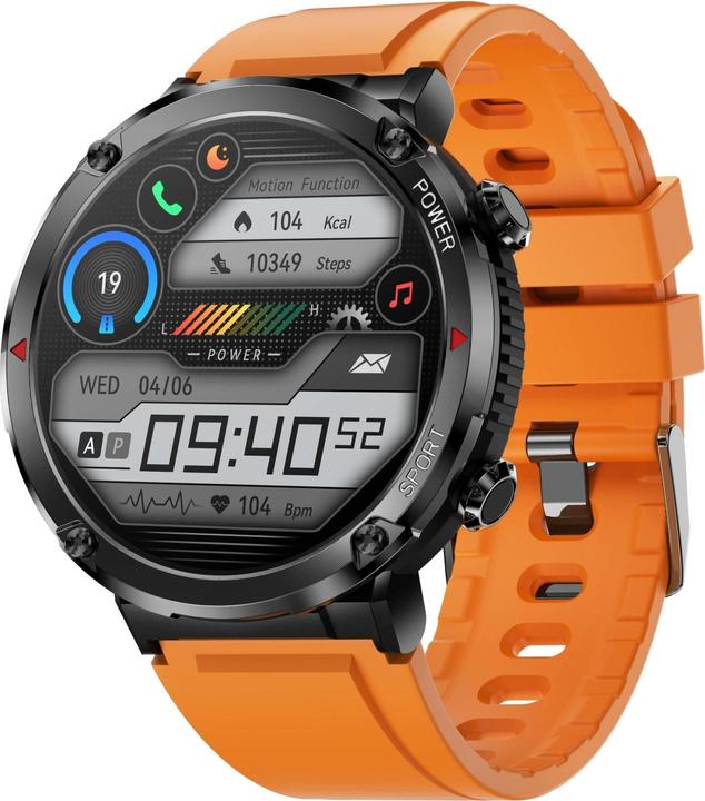 Produktbild Gravity GT21-2 Smartwatch + orangefarbenes Silikonarmband