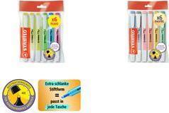 Produktbild STABILO Textmarker swing cool PASTEL, 6er Ecopack Keilspitze, Strichstärke: 1,0 (4 mm, 6 x)