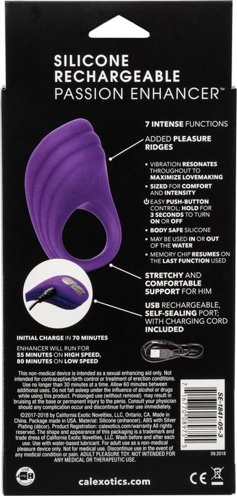 Produktbild CalExotics Silicone Rechargeable Passion Enhancer (4.50 cm)