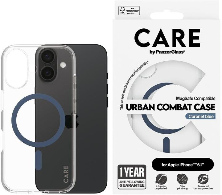 Produktbild PanzerGlass CARE Flagship Case Urban Combat w. Blue MagSafe iPhone '24 6.1" (Apple iPhone 16)