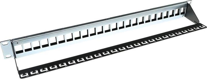 Produktbild ACT 24 Port Keystone-jack patchpanel without connectors. Number of sockets: 24 24 port keystone panel