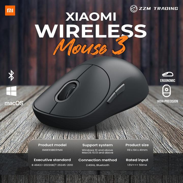 Produktbild Xiaomi Wireless Mouse 3, Black (Kabellos)