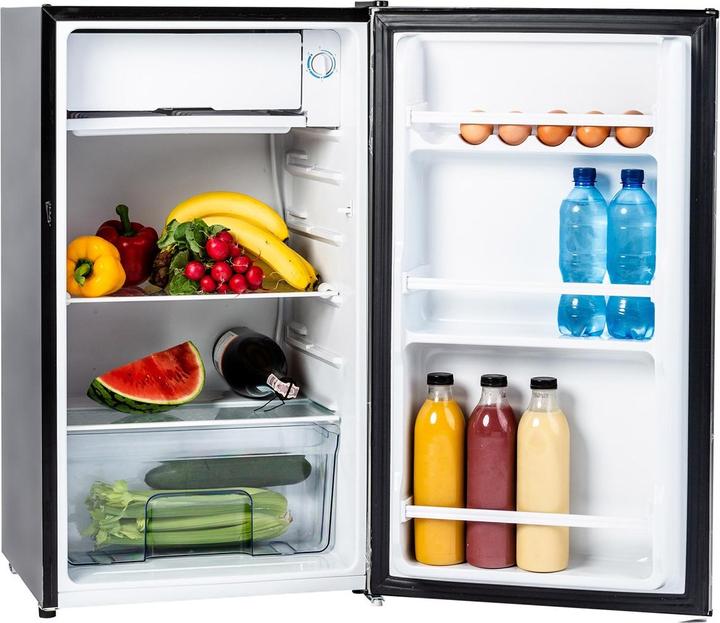 Actual product image Ravanson LKK-90S Fridge Freezer Freestanding 91 l F Black Silver (91 l)