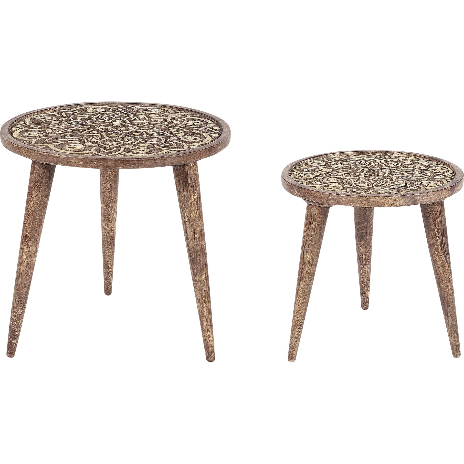 Beliani, Couchtisch + Beistelltisch, Ranja (45 x 45 x 45 cm)