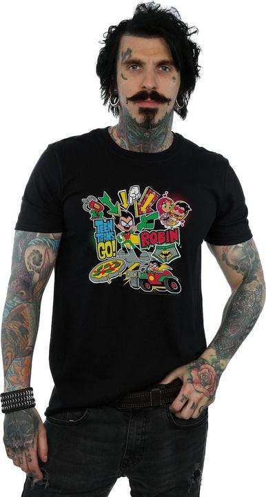 Image du produit - T-shirt TEEN TITANS GO ROBIN MONTAGE - Homme (XXL)