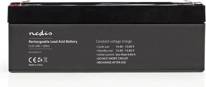 Actual product image Nedis Rechargeable lead-acid battery - Rechargeable - 12 V - 2000 mAh - 178 mm - 34 mm - (2 Ah, 12 V)