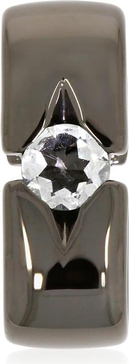Produktbild Xen Anhänger mit 5 mm Bergkristall ca. 0,5 ct. Black Rhodium (925 Sterling Silber)