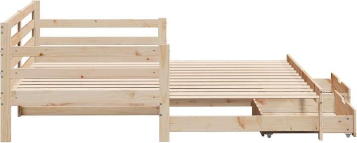 Produktbild vidaXL Tagesbett Ausziehbar mit Schubladen (90 x 200 cm)