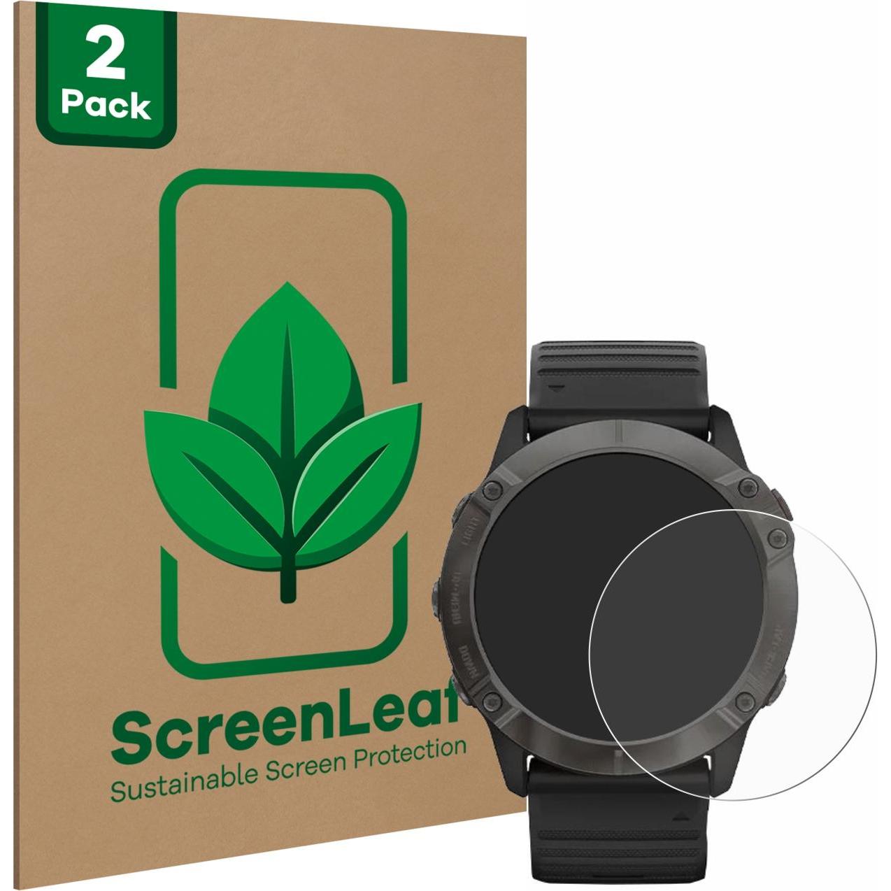 ScreenLeaf Schutzfolie nachhaltiger Displayschutz Display Schutz Folie Klar Transparent, Smartwatch Schutzfolie, Transpa...