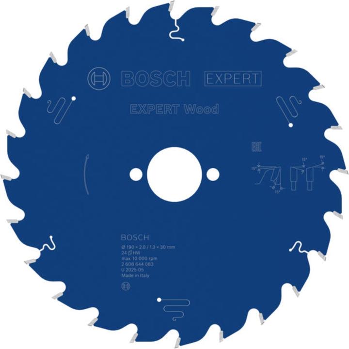 Image du produit Bosch Professional Zubehör Lame de scie circulaire Expert for Wood, 190 x 30 x 2,0 mm, 24