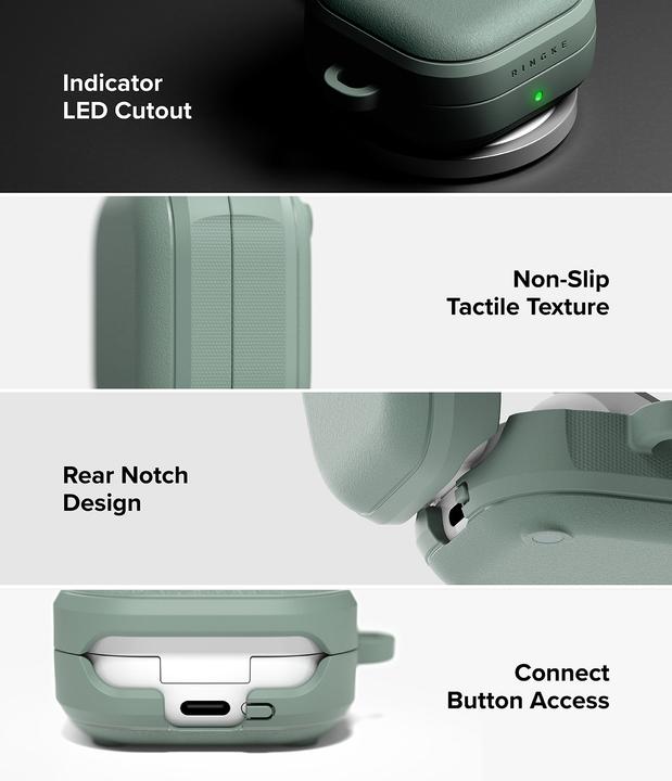 Image du produit Ringke Onyx Magnétique Magsafe Samsung Galaxy Buds 4 / 4 Pro Sage Vert (Couvercle de l'étui de chargement)