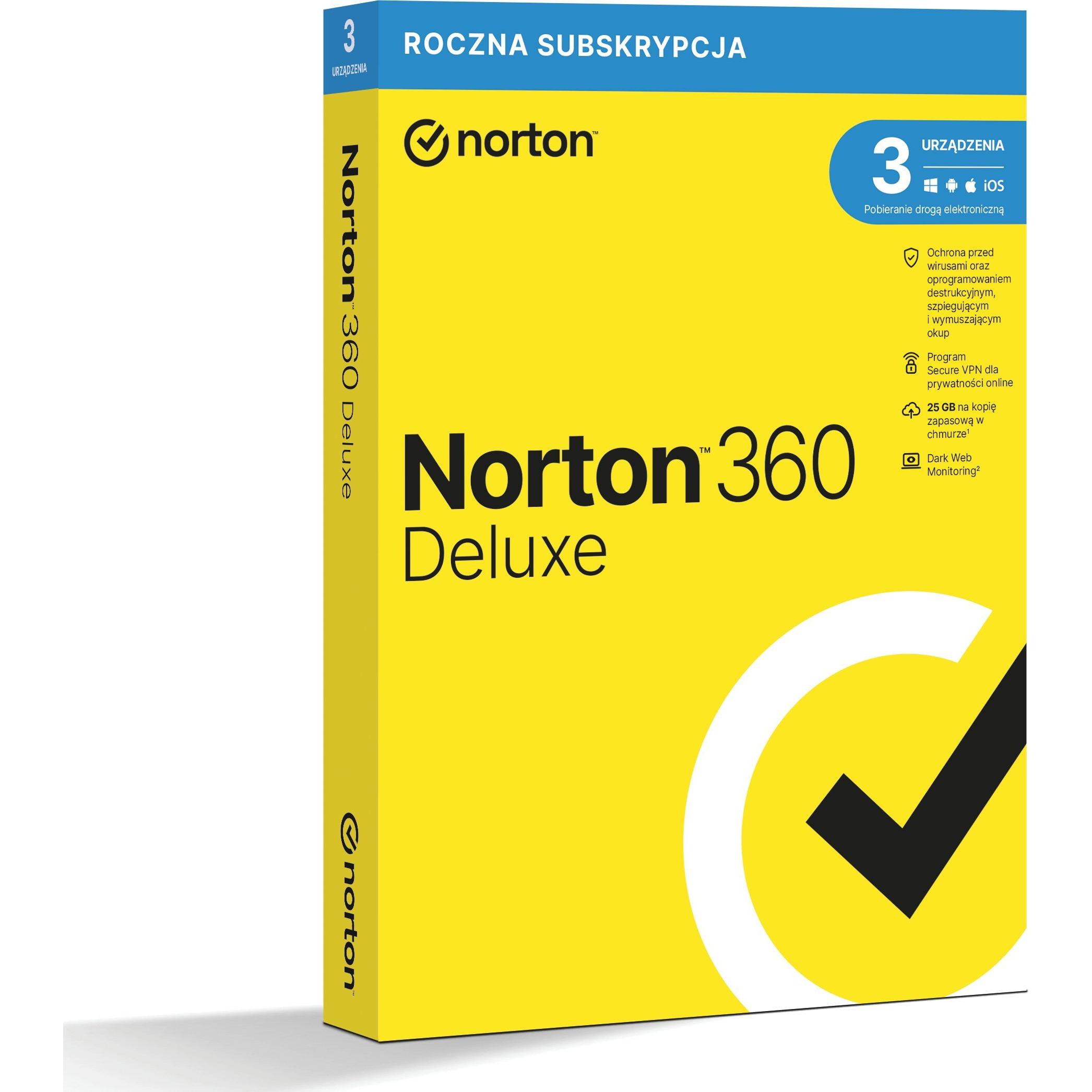 Norton 360 Deluxe 1 anno(i) per Windows & Android & Mac OS