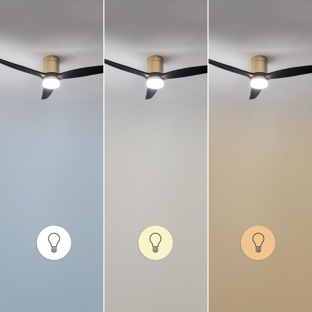 Actual product image Cecotec Deckenventilator Mit Lampe Energysilence Aero 5600 Aqua Schwarz Gold 20 W 40 W