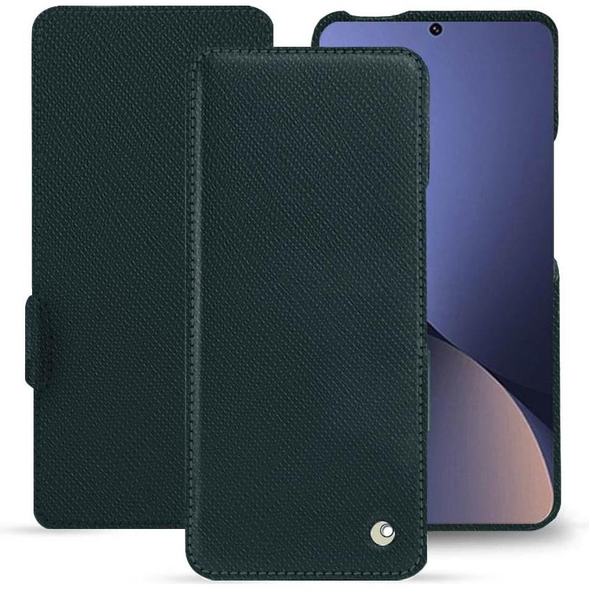 Noreve Lederschutzhülle horizontal (Xiaomi 12 Pro), Smartphone Hülle, Grün