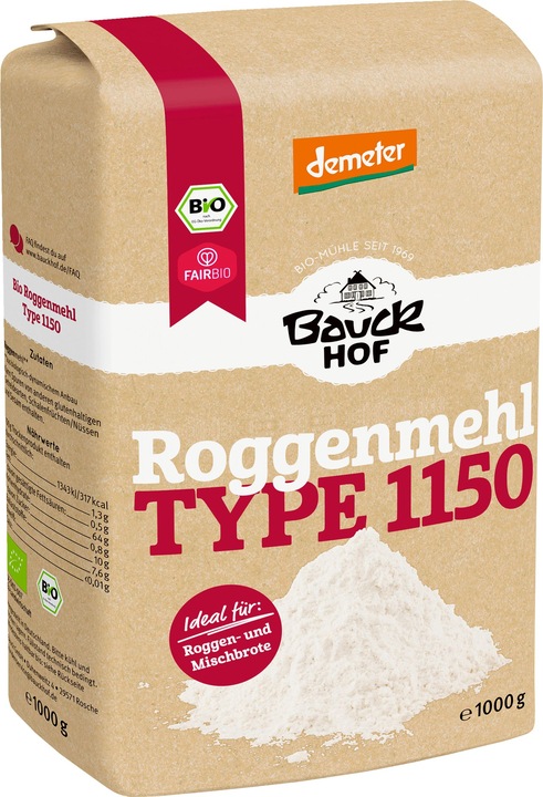 Actual product image Bauckhof Rye flour (1000 g)