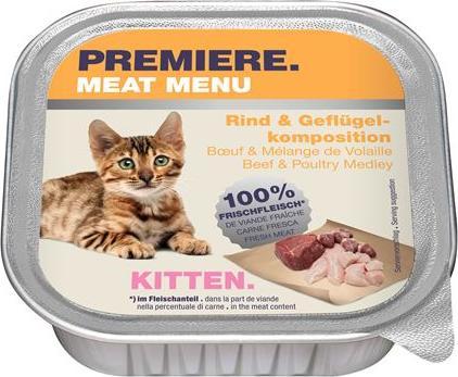 Actual product image Premiere Meat Menu Kitten Beef & Poultry Composition (Junior, 100 g)