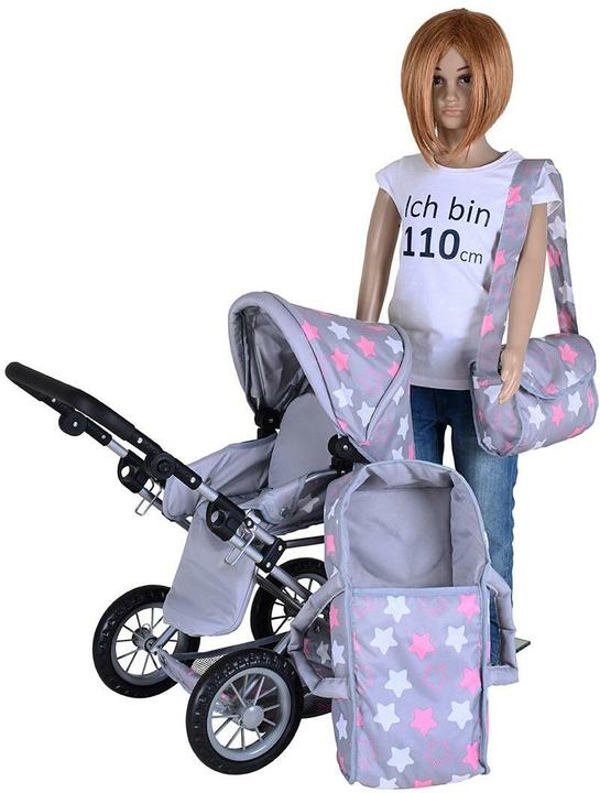Produktbild Knorrtoys Puppenwagen Ruby - "star grey pink"