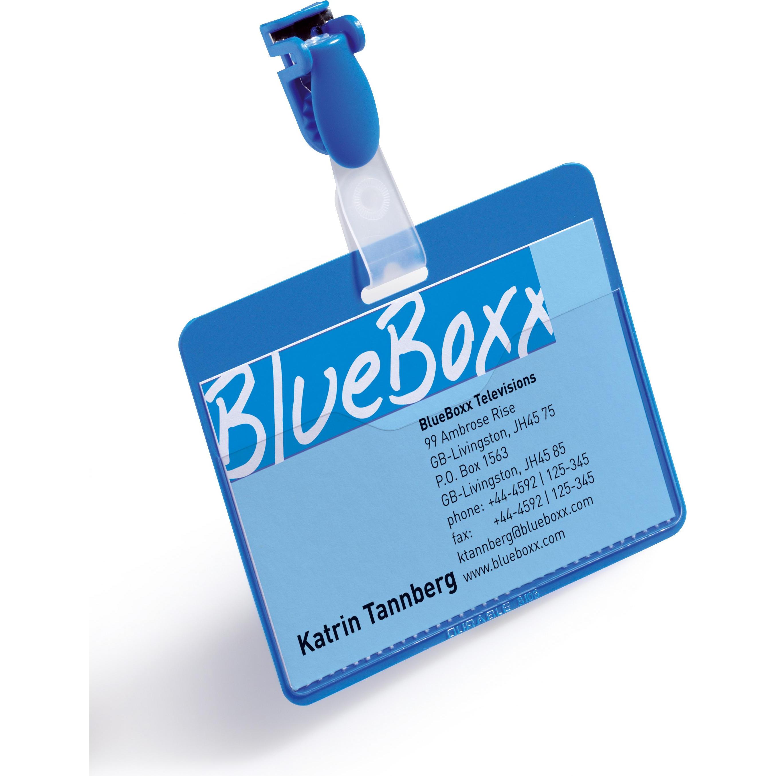 Durable Namensschilder mit Clip für Betriebs-/Besucherausweise (810606)