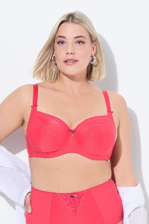 Produktbild Ulla Popken Bügel-BH, Jacquard, Spitzenkante, Cup C - G (85 C)