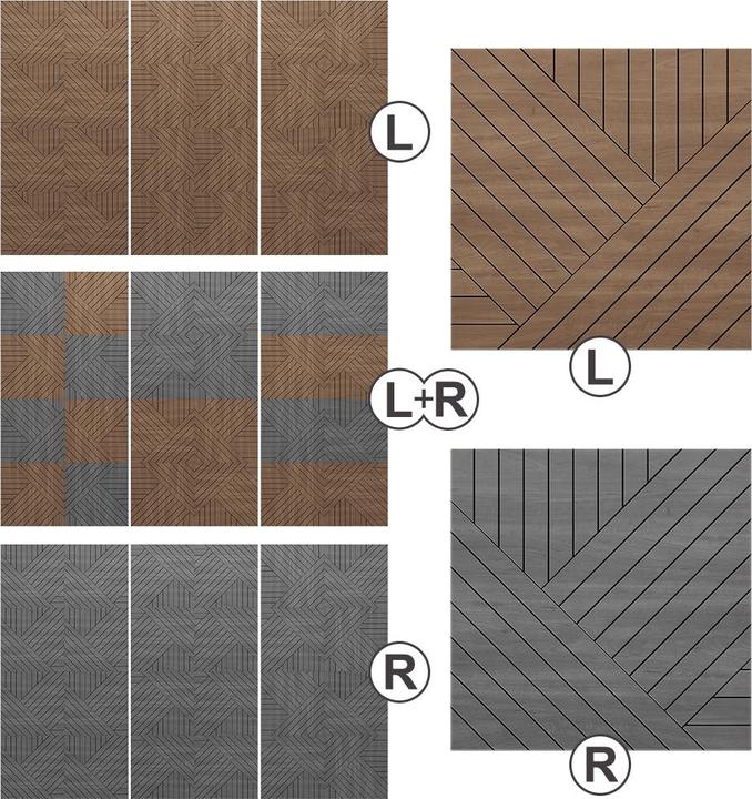 Immagine prodotto Vicco Wandpaneel, Eiche, 8 Stück