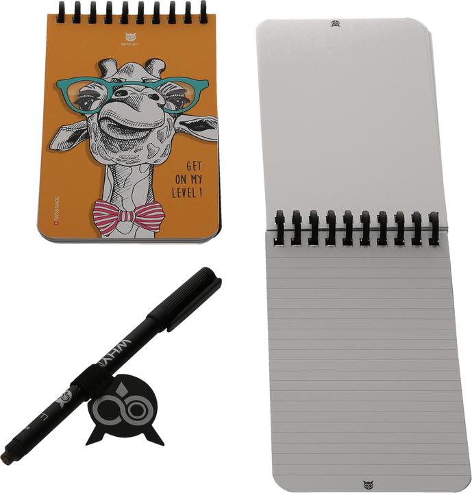 Image du produit Whynote Notizbuch A6 WNPBOK07 starter-kit,giraffe (A6, À rayures, Blanc, Couverture rigide)