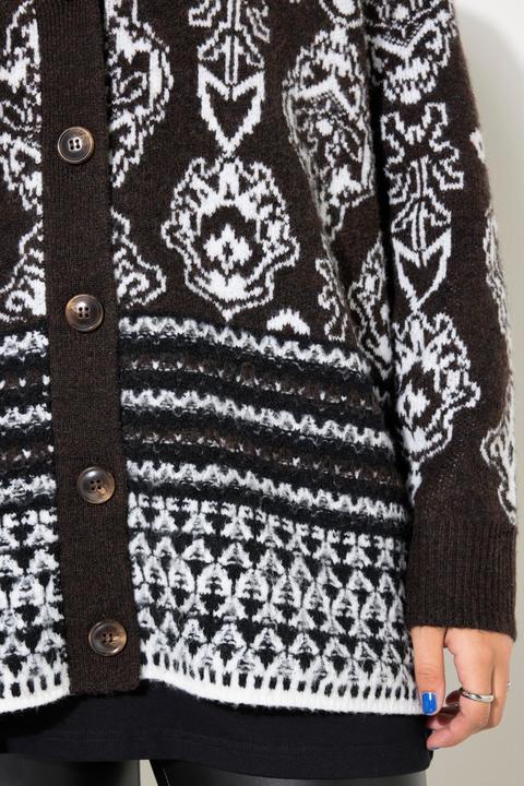 Immagine prodotto Studio Untold Cardigan dal taglio oversize con mix di jacquard (54)