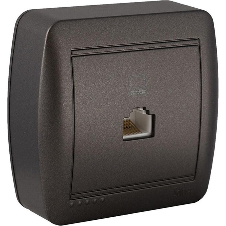 Solera, Presa di corrente, Telefon- Und Adsl-Steckdose Mural Graphit Rj45