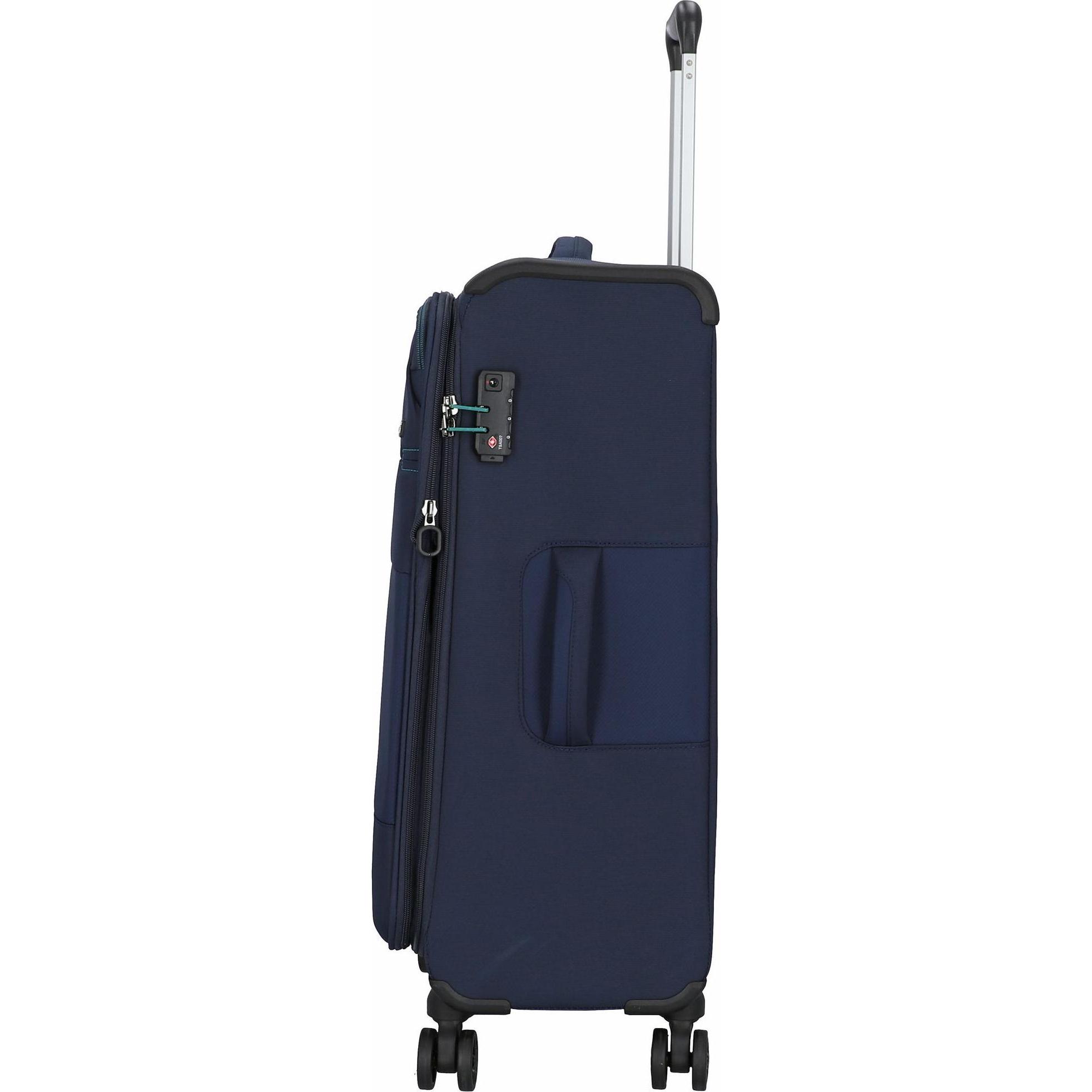 Thumbnail - D&N, Koffer, Travel Line 9004 4-Rollen Trolley 68 cm, Blau, (69 l, L (90 - 115l))