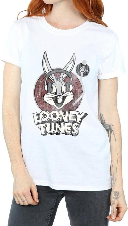 Produktbild Looney Tunes Bugs Bunny Kreis Baumwolle Logo Boyfriend TShirt (3XL)