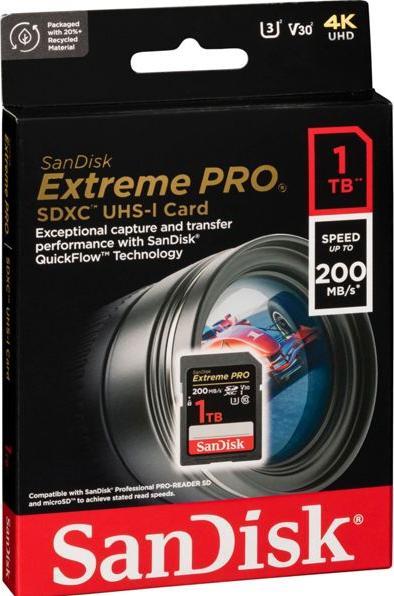 Produktbild SANDISK Extreme PRO UHS-I V30 (1000 GB, SDXC, U3, UHS-I)