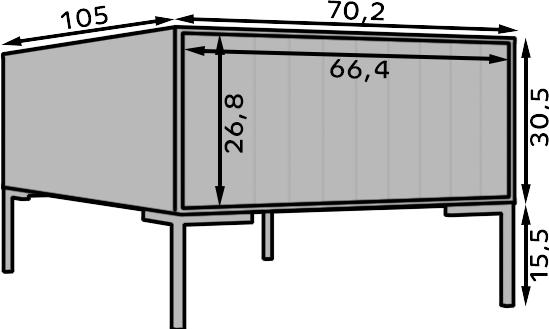 Produktbild ADRK Furniture Larista (105 x 70.2 x 46 cm)