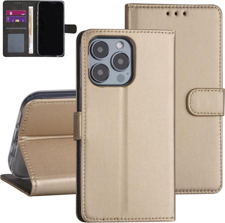 Immagine prodotto Ambiance1 Custodia iPhone 13 Pro - Custodia a libro in similpelle oro n.209 (Apple iPhone 13 Pro)
