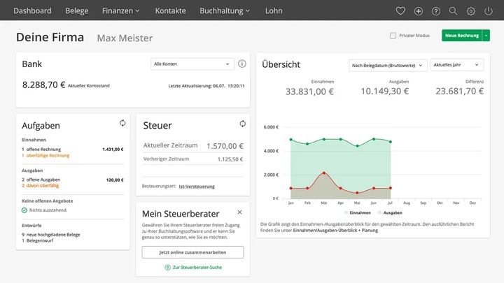 Actual product image Lexware lexoffice - XL (365 days) (Download) (1 User, 12 months)